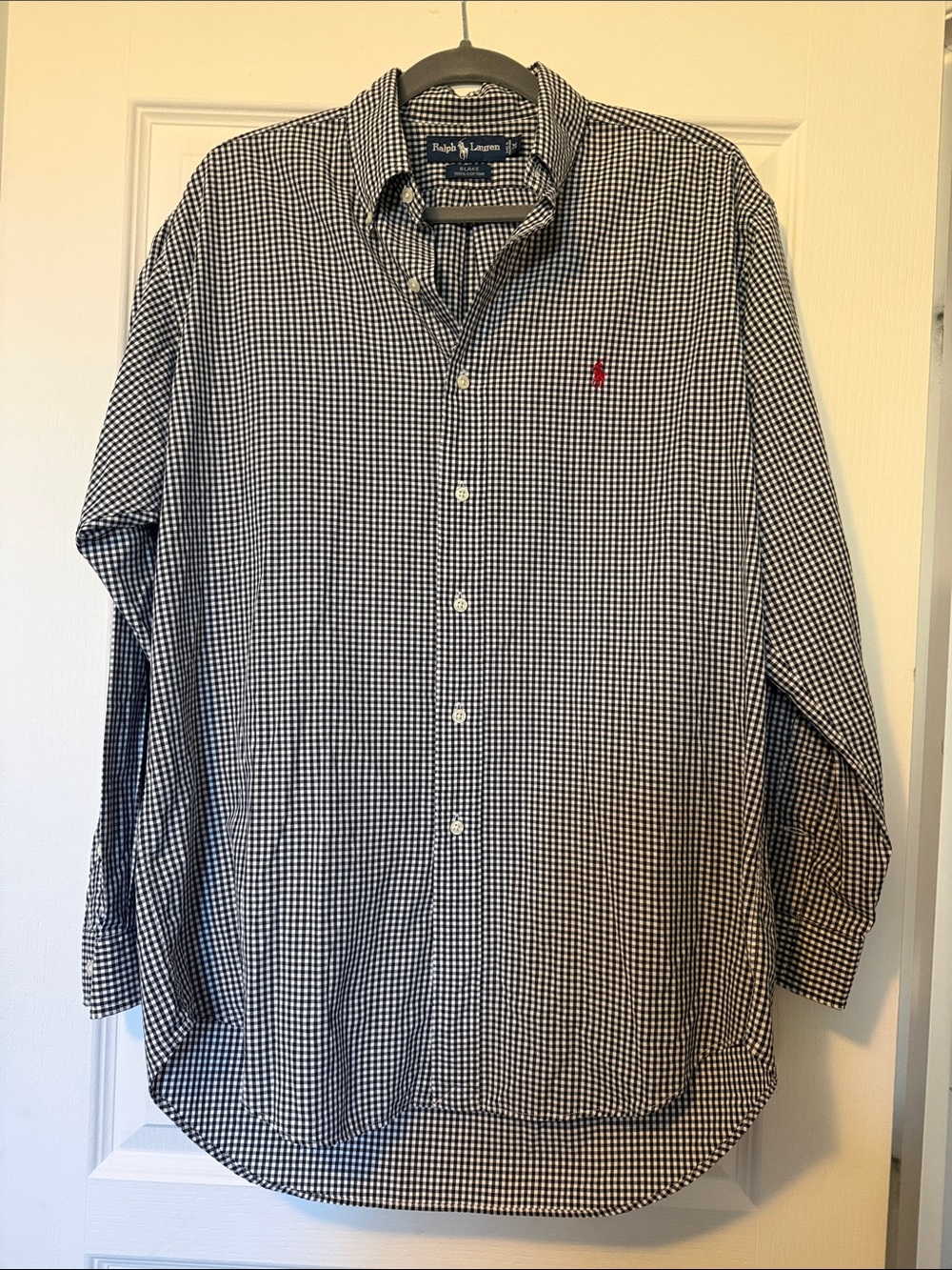 Ralph Lauren Men’s Black & White Gingham Button-Down Shirt